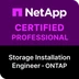 Badge NetApp Certified Storage Installation Engineer, ONTAP (NCSIE)